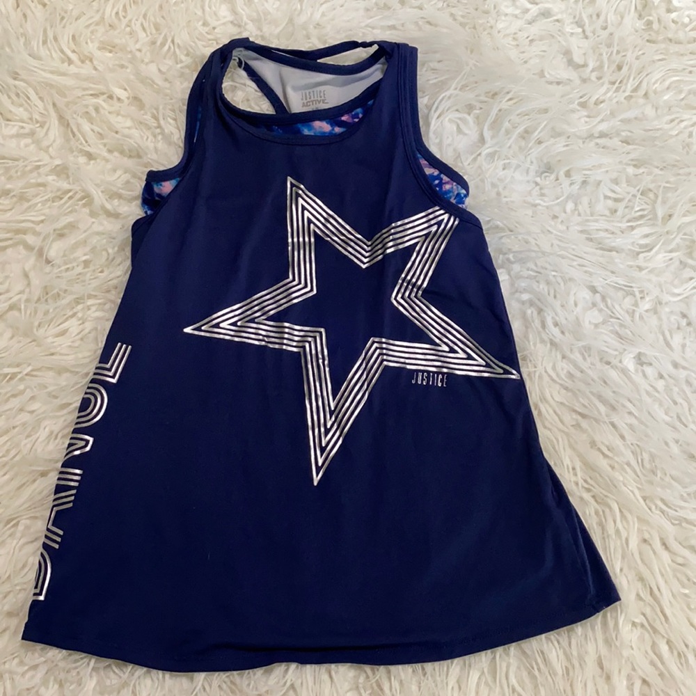 Girls Justice active tank/sports bra size 10